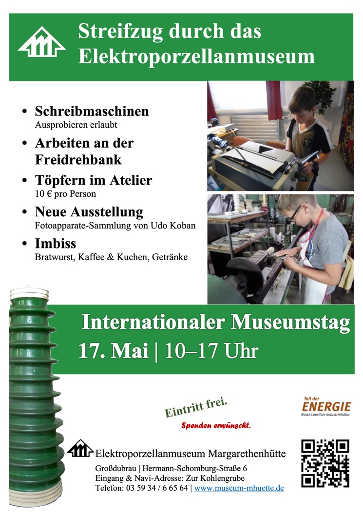 17. Mai 2026, 10-17 Uhr, Internationaler Museumstag